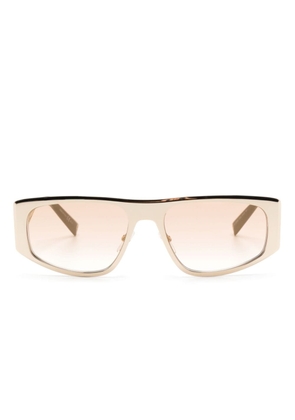 Givenchy cutout-logo rectangle-frame sunglasses - Gold