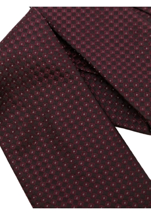 Givenchy patterned-jacquard silk tie - Red