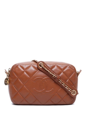 CHANEL Pre-Owned 2013-2014 CC diamond-quilted shouder bag - Brown