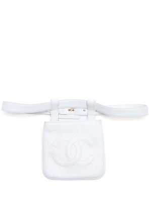CHANEL Pre-Owned 1985-1993 CC leather belt bag - White