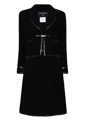 CHANEL Pre-Owned 2000 wool jacket skirt suit - Black