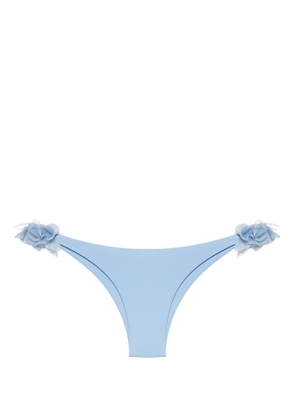 La Reveche Rasha floral-appliqué bikini bottom - Blue