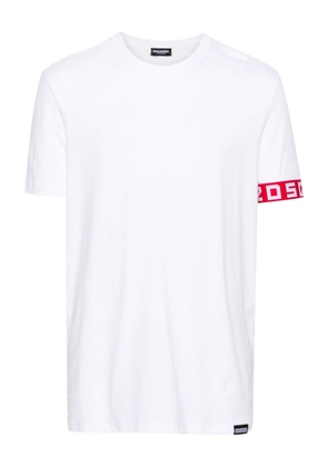 DSQUARED2 logo-patch crew-neck T-shirt - White