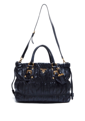 Prada Pre-Owned Gaufre leather shoulder bag - Black