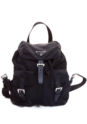 Prada Pre-Owned triangle-logo backpack - Black