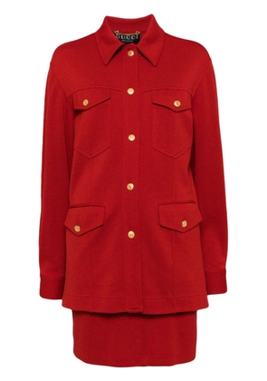 Gucci Pre-Owned 1990-2000s wool skirt suit - Red