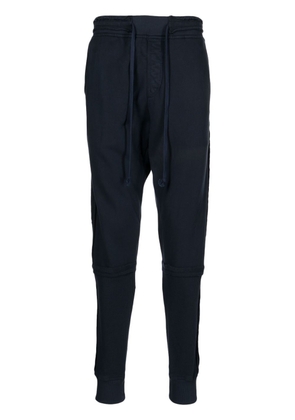 Greg Lauren stretch-cotton drawstring-waistband track pants - Blue