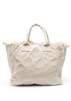 MC2 Saint Barth Vanity embroidered beach bag - Neutrals