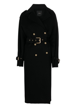 PINKO double-breasted wool trenchcoat - Black
