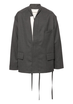 MORDECAI shawl-lapels virgin-wool jacket - Grey