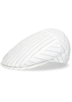 Borsalino Vincenzo stripe-print flat cap - White