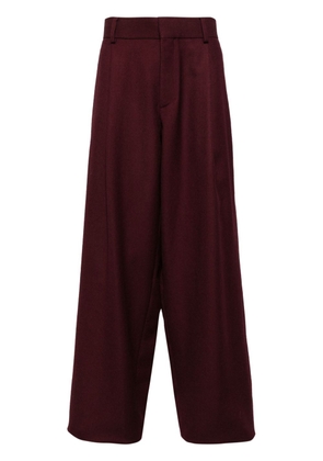 Kolor pleated wide leg trousers - Red