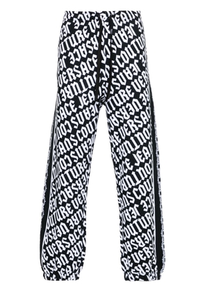 Versace Jeans Couture logo-print cotton track pants - Black
