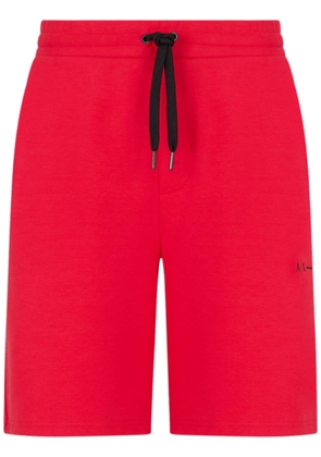 Armani Exchange logo-print drawstring-waistband shorts - Red