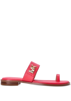 Michael Michael Kors logo-plaque flat sandals - Pink