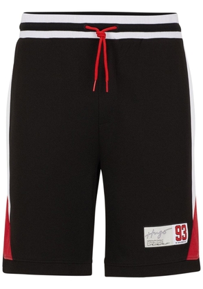 HUGO Dockey logo-patch track shorts - Black