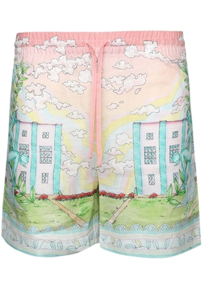 Casablanca Vase linen shorts - Pink