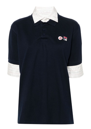 BETTTER logo-embroidered layered polo shirt - Blue