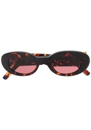 Palm Angels Eyewear Spirit tortoiseshell-effect sunglasses - 6428 DARK HAVANA BURGUNDY