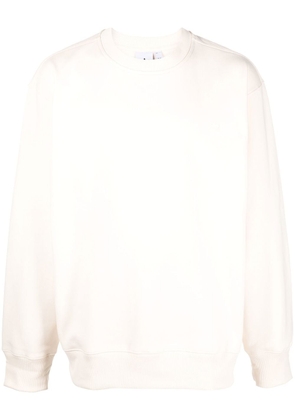 adidas ribbed-trim cotton sweatshirt - White