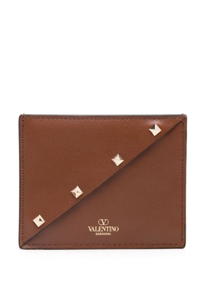 Valentino Garavani Rockstud leather wallet - Brown