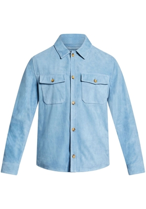 Michael Kors suede shirt jacket - Blue