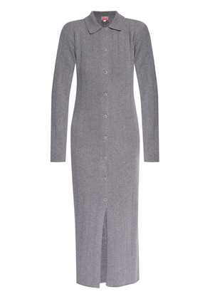 Kenzo collared knitted dress - Grey