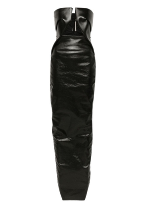 Rick Owens Prong coated-denim gown - Black