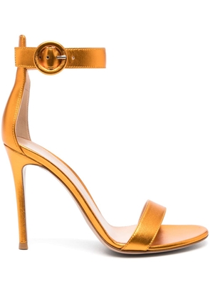 Gianvito Rossi Portofino 105mm leather sandals - Orange