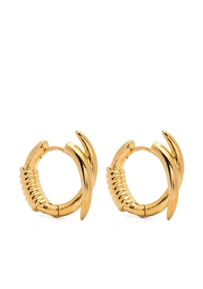 KUSIKOHC banded horn-motif earrings - Gold