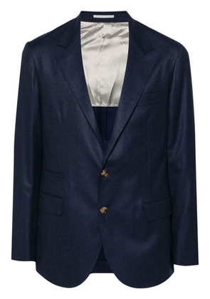 Brunello Cucinelli single-breasted wool blazer - Blue