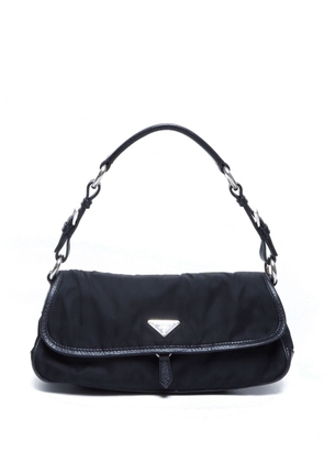 Prada Pre-Owned triangle-logo shoulder bag - Black