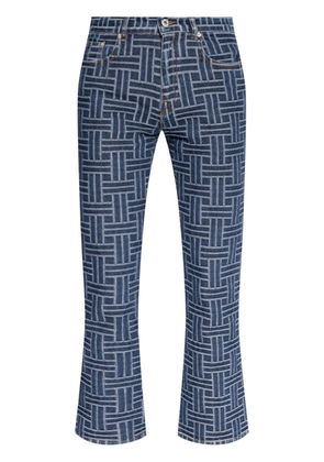 Kenzo pattern jacquard flared jeans - Blue