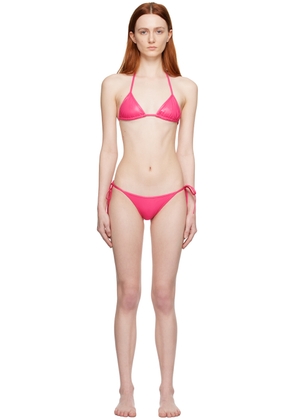 The Attico Pink Triangle Bikini