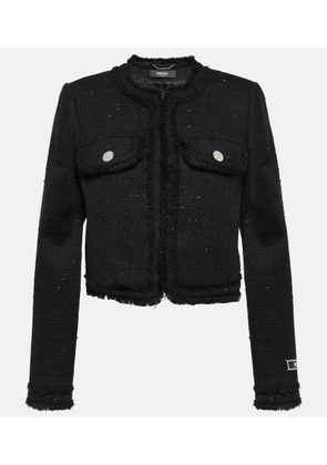 Versace Cotton-blend tweed jacket