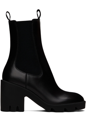 Burberry Black Leather Stride Chelsea Boots