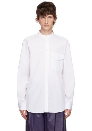 Jil Sander White Band Collar Shirt