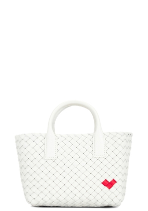 Bottega Veneta Mini Cabat Supple Heart Bag in White - White. Size all.