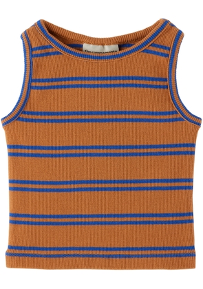 The Campamento Baby Brown Stripes Tank Top
