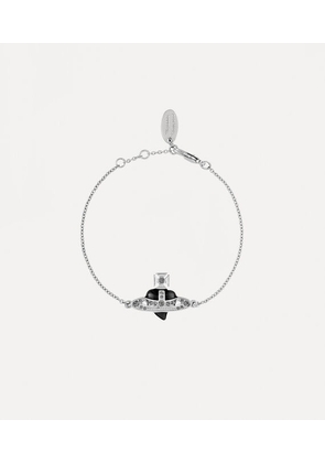 Vivienne Westwood New Diamante Heart Bracelet Platinum-black-diamond-crystal-black Platinum-black-diamond-crystal-black Women