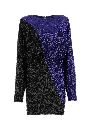 Rotate by Birger Christensen Two-tone Sequins Mini Dress