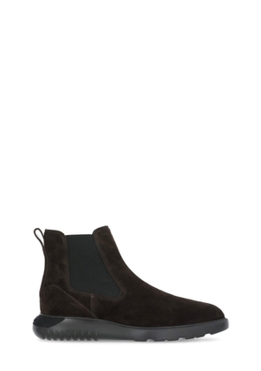 Hogan Round Toe Ankle Boots