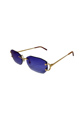 Cartier Eyewear Ct 0092 - Custom - Gold Sunglasses