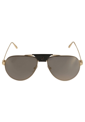 Cartier Eyewear Aviator Logo Detail Sunglasses