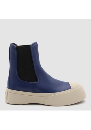 Marni pablo Blue Nappa Leather Ankle Boots