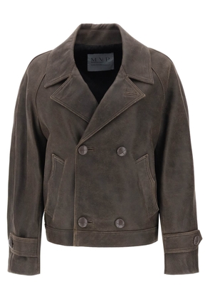 MVP Wardrobe Solferino Jacket In Vintage-effect Leather