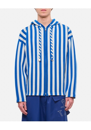 J. W. Anderson Striped Zipped Anchor Hoodie