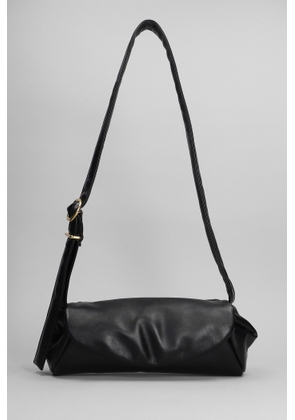 Jil Sander Cannolo Piccolo Shoulder Bag In Black Leather