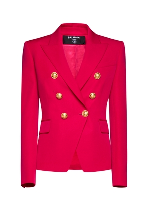 Balmain Double-breasted Blazer With Logo Buttons