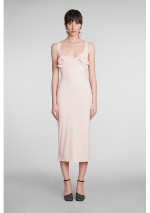 Magda Butrym Dress In Rose-pink Polyamide